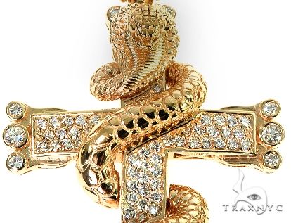 Cobra Cross Diamond Pendant 63956 - Image 4