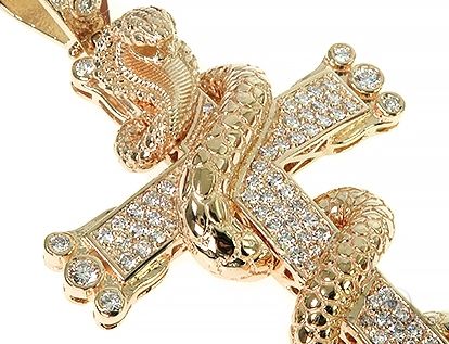 Cobra Cross Diamond Pendant 63956 - Image 5
