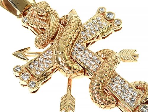 Cobra Cross Diamond Pendant 66340 - Image 4