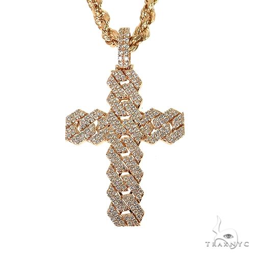 Cuban Link Diamond Cross Set 68331 - Image 1