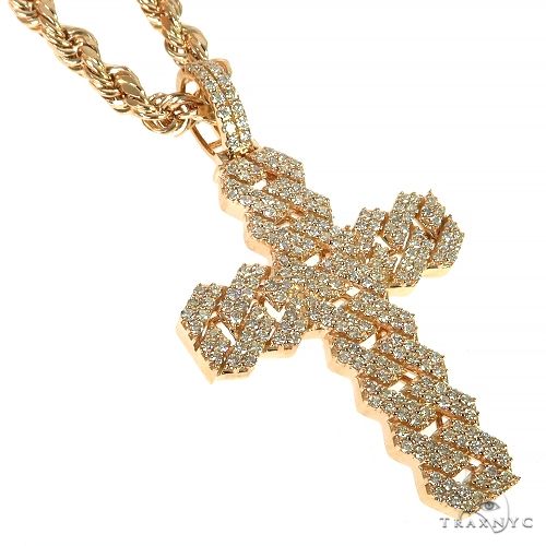 Cuban Link Diamond Cross Set 68331 - Image 2