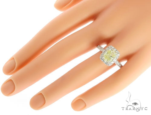 Cushion Cut Halo Diamond Engagement Ring 45618 - Image 7