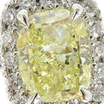 Cushion Cut Halo Diamond Engagement Ring Set 45619 - Image 4
