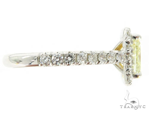 Cushion Cut Halo Diamond Engagement Ring Set 45619 - Image 7