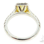 Cushion Cut Halo Diamond Engagement Ring Set 45619 - Image 8