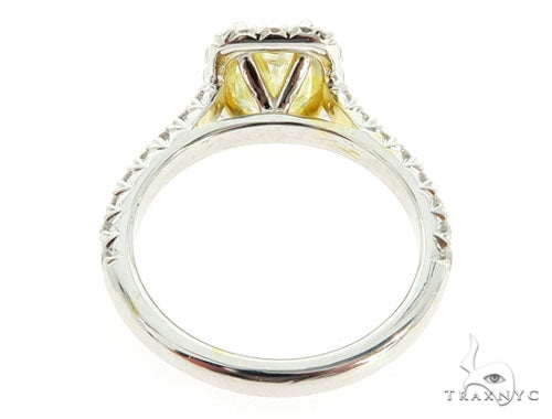 Cushion Cut Halo Diamond Engagement Ring Set 45619 - Image 8