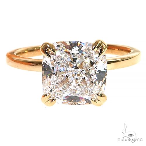 Cushion Shape Diamond Engagement Ring (Lab) 68364 - Image 1