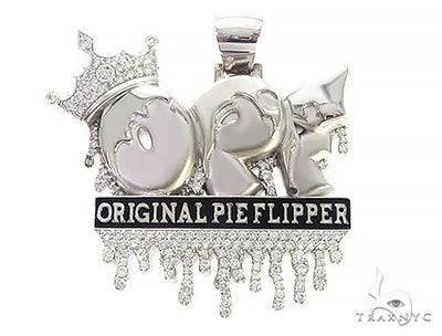 Custom Made OPF Original Pie Flipper Diamond Pendant 65798 - Image 1
