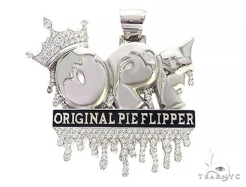 Custom Made OPF Original Pie Flipper Diamond Pendant 65798 - Image 1