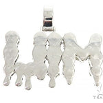 Custom  MILI Name Pendant with Drip in Black Diamonds 65221 - Image 3