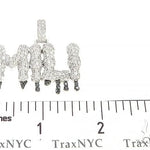 Custom  MILI Name Pendant with Drip in Black Diamonds 65221 - Image 6