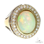 Custom 14K Gold Opal Diamond Ring 67293 - Image 1