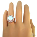 Custom 14K Gold Opal Diamond Ring 67292 - Image 6