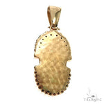 Custom 14K Gold Ruby African Mask Pendant 57697 - Image 4