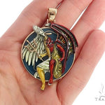 Custom 14K Yellow Gold Angel and Demon Charm Pendant 65013 - Image 5