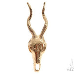 Custom 14K Yellow Gold Antelope Skull Ring 65011 - Image 2
