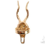 Custom 14K Yellow Gold Antelope Skull Ring 65011 - Image 5