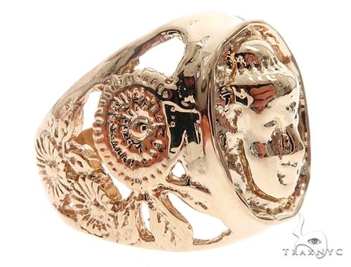 Custom 14K Yellow Gold Buddha Ring 65009 - Image 1