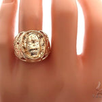 Custom 14K Yellow Gold Buddha Ring 65009 - Image 7