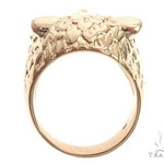 Custom 14K Yellow Gold Owl Ring 65010 - Image 6