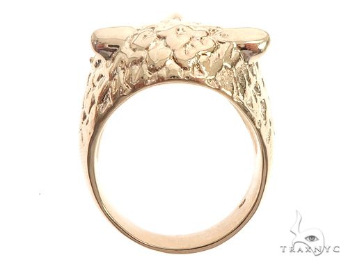 Custom 14K Yellow Gold Owl Ring 65010 - Image 6