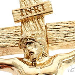 Custom 18K Yellow Gold Jesus Cross Charm Pendant 64006 - Image 4