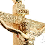 Custom 18K Yellow Gold Jesus Cross Charm Pendant 64006 - Image 5
