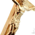 Custom 18K Yellow Gold Jesus Cross Charm Pendant 64006 - Image 6