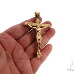 Custom 18K Yellow Gold Jesus Cross Charm Pendant 64006 - Image 8