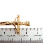 Custom 18K Yellow Gold Jesus Cross Charm Pendant 64006 - Image 9