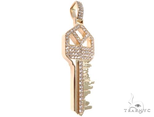 Custom Boston Skyline Key Diamond Pendant 64202 - Image 2