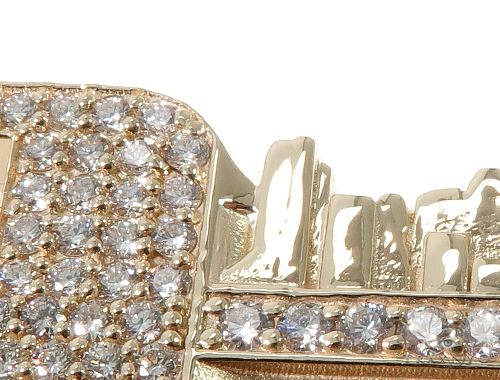 Custom Boston Skyline Key Diamond Pendant 64202 - Image 5