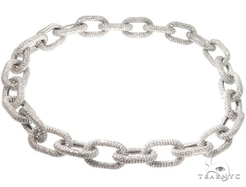 Custom Cable Link Diamond Chain with a Hidden Lock 64511 - Image 2