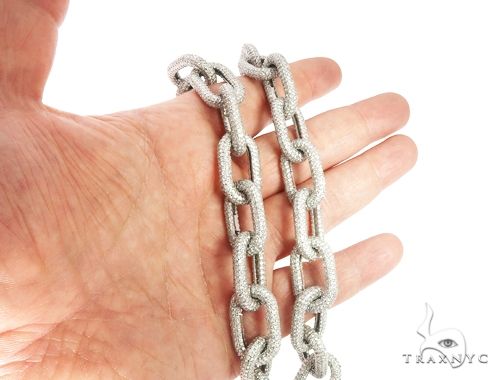 Custom Cable Link Diamond Chain with a Hidden Lock 64511 - Image 7