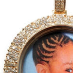 Custom Cluster Diamond Photo Pendant 1.75 inch 64527 - Image 4