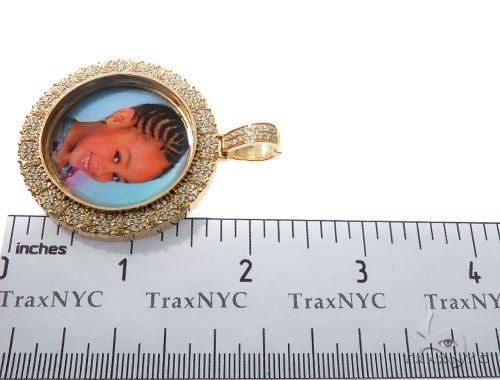Custom Cluster Diamond Photo Pendant 1.75 inch 64527 - Image 6