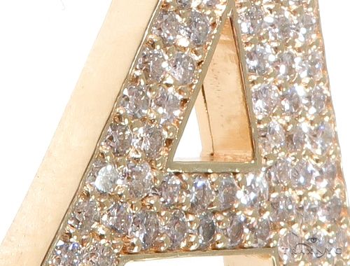 Custom Crowned Initial A Letter Diamond Pendant 64528 - Image 6