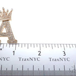 Custom Crowned Initial A Letter Diamond Pendant 64528 - Image 9