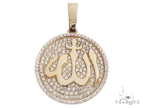 Custom Diamond Allah Islam Pendant 64529 - Image 1