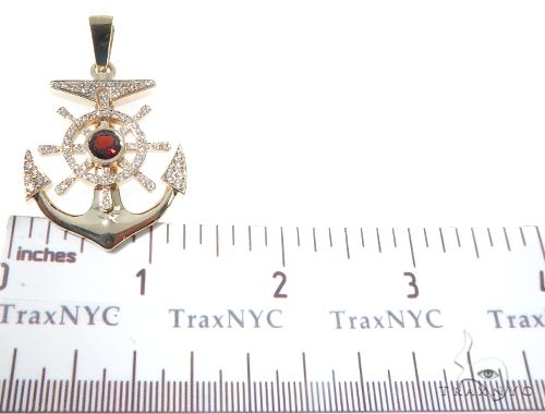 Custom Diamond Anchor Pendant 64475 - Image 7