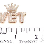 Custom Diamond Crowned Initial Letter Word Charm Pendant 64752 - Image 6