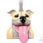 Custom Diamond Dog Pendant 64514 - Image 1