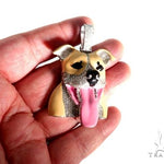 Custom Diamond Dog Pendant 64514 - Image 5