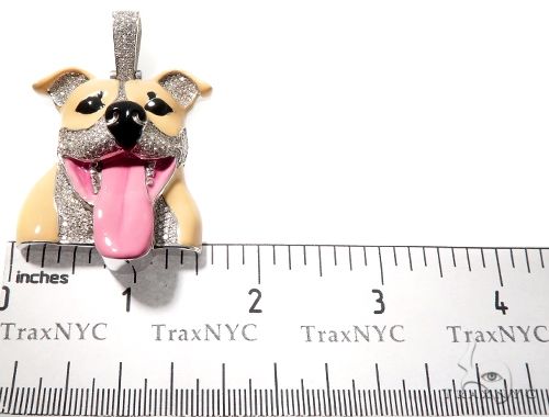Custom Diamond Dog Pendant 64514 - Image 7