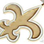 Custom Diamond Letter B Gold Saints Pendant 65228 - Image 4