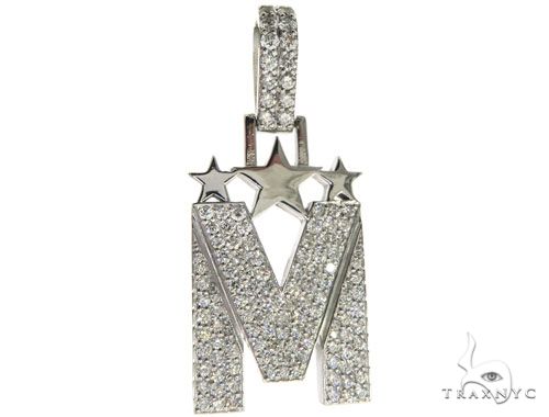 Diamond Initial M Pendant 63962 - Image 1