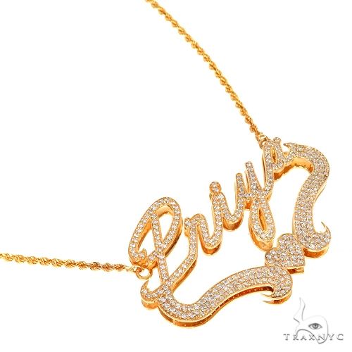 Custom Diamond Name Pendant 67373 - Image 2