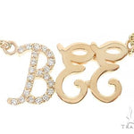 Custom Diamond Name Pendant Bee Yellow Gold Small 65237 - Image 1