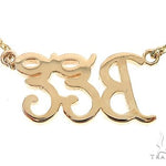 Custom Diamond Name Pendant Bee Yellow Gold Small 65237 - Image 3