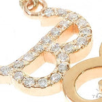 Custom Diamond Name Pendant Bee Yellow Gold Small 65237 - Image 4